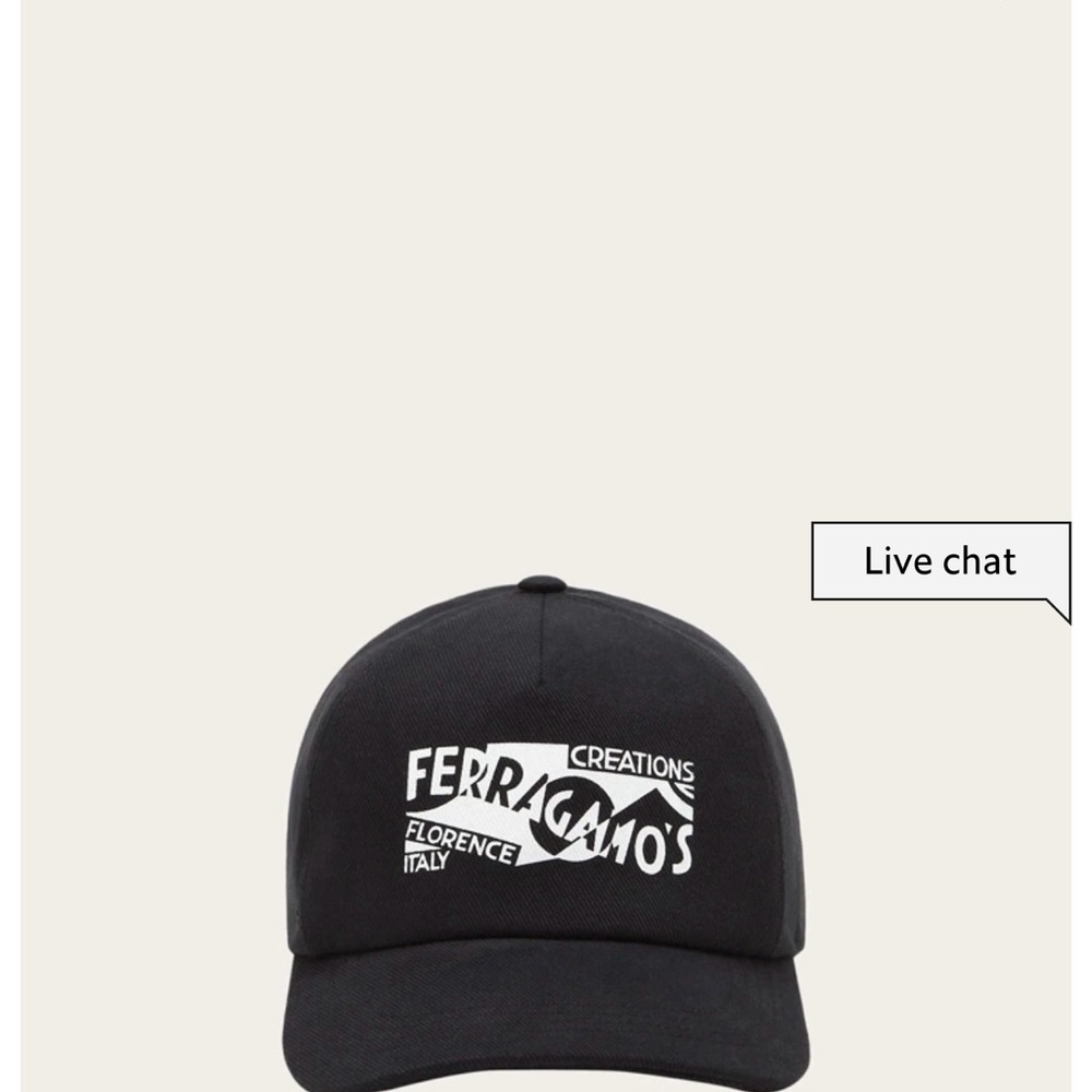 Salvatore Ferragamo Black Graphic Cap